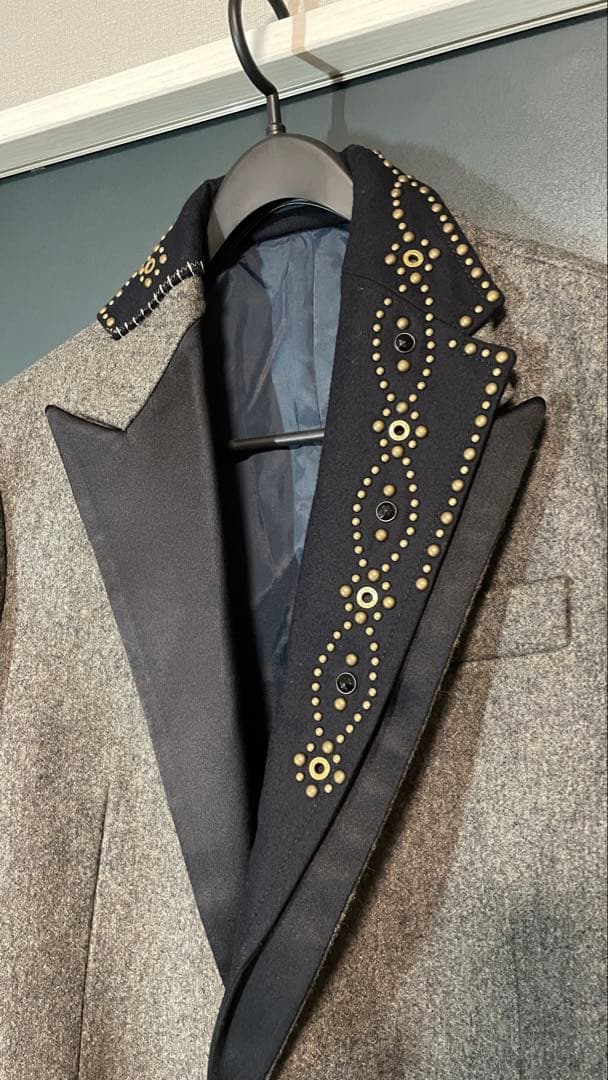 【元旦限定価格】KOLOR(カラー)24AW スタッズウールジャケット グレー