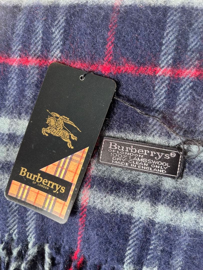 Burberry's 未使用品 チェック柄 ラムウール100% マフラー