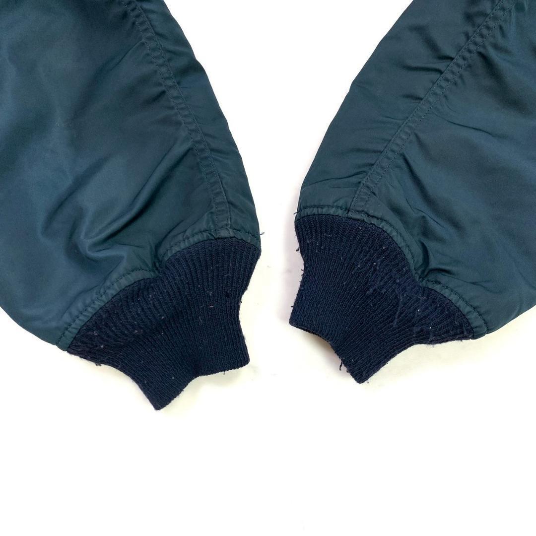 90s USA製 アルファ L-2B フライトジャケット 紺 XL　D479