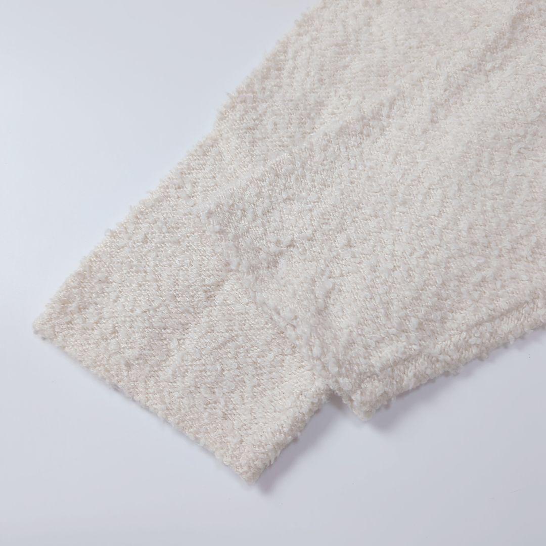 ババグーリ 22AW コットンループ ワイドカットソー 白 ヨーガンレール