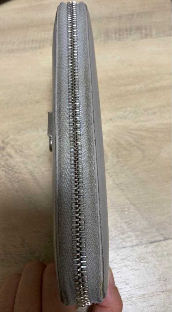 SAINT LAURENT グレー 長財布 YSLロゴ