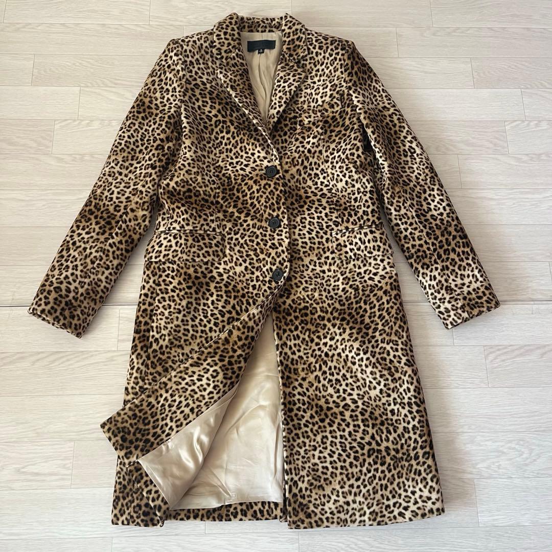 NILI LOTAN ニリロータン レオパード柄 ロングコート サイズ0 秋冬