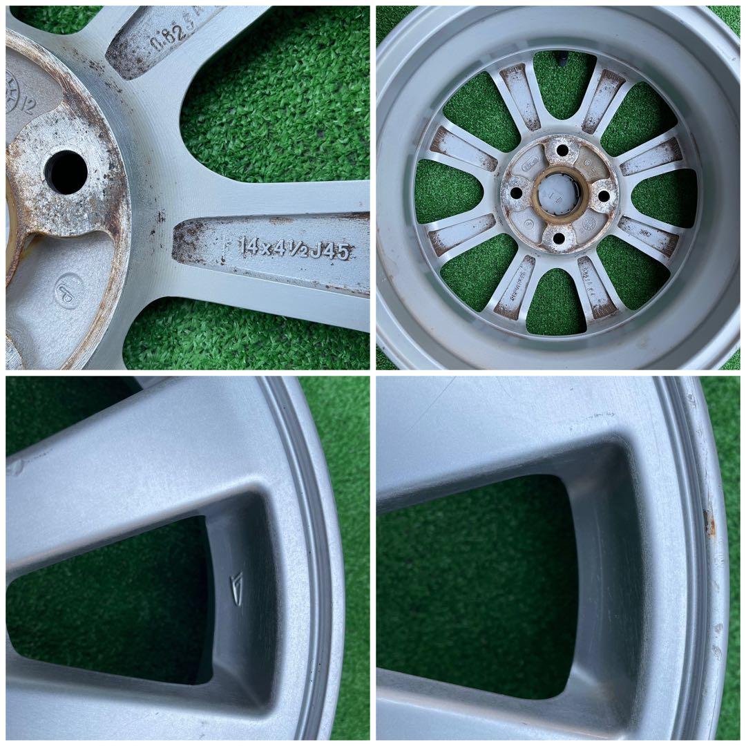 ダイハツ純正アルミホイール　14×4.5 PCD 100+45　4本セツト。