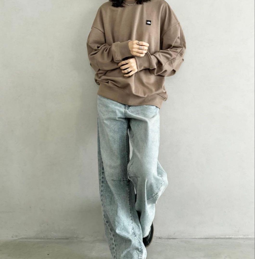 【限定1点大セール】The North Face ベージュ スウェットシャツ