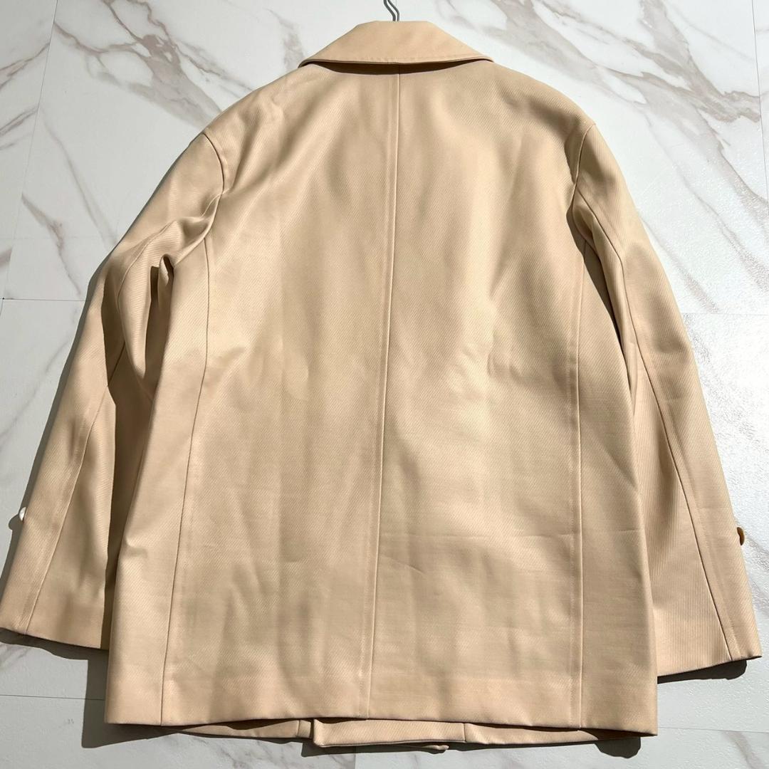 美品　マッキントッシュ　ダブルブレスト　ショート　ウールピーコート　ベージュXL