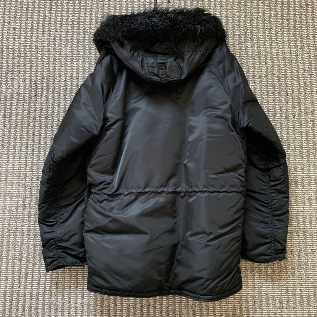 ALPHA INDUSTRIES ブラックミリタリージャケット XL