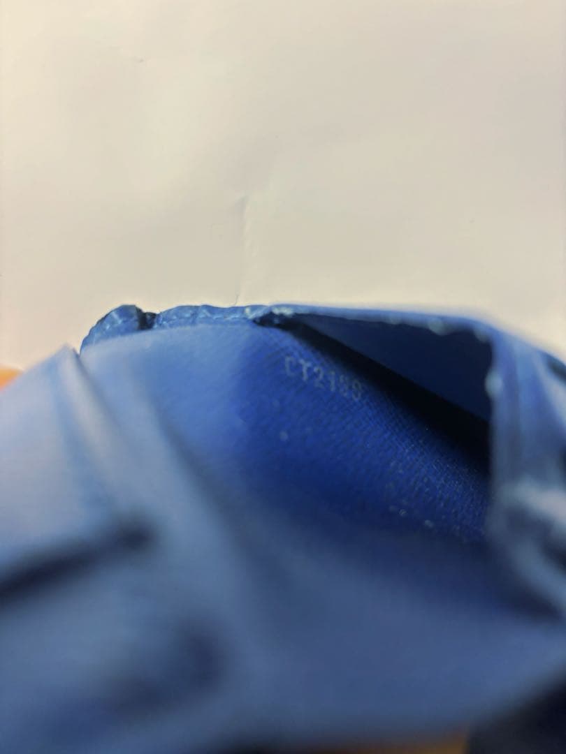 Louis Vuitton 青 モノグラム 二つ折り財布