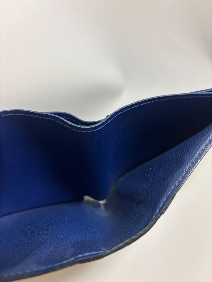 Louis Vuitton 青 モノグラム 二つ折り財布