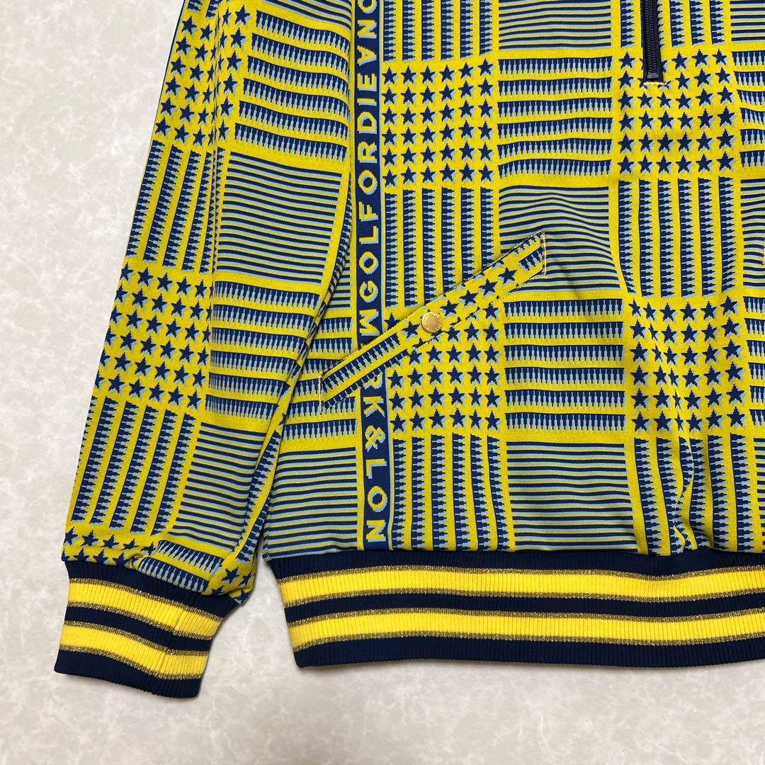 マークアンドロナ★総柄★スター★スカル★ハーフジップ【メンズ サイズ48（L）】