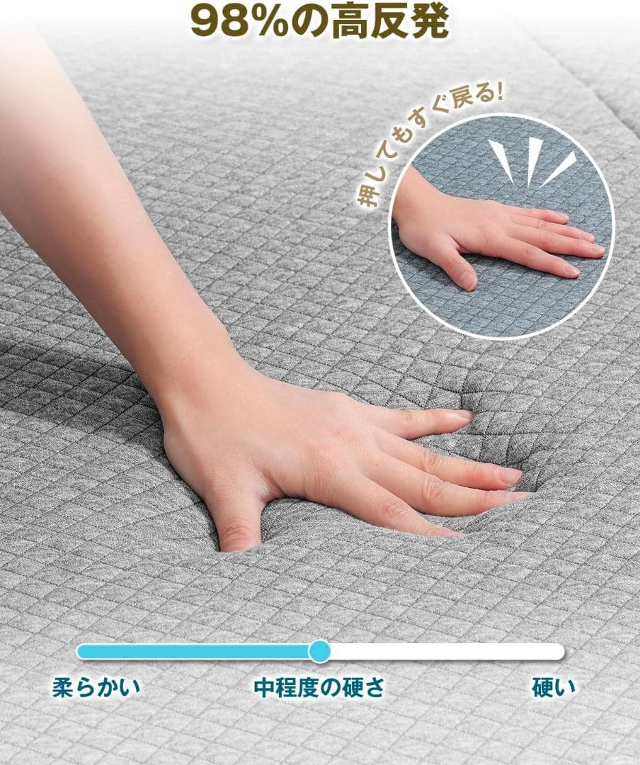 ✨大特価✨折りたたみマットレス 高反発 硬め　通気性 体圧分散 シングル