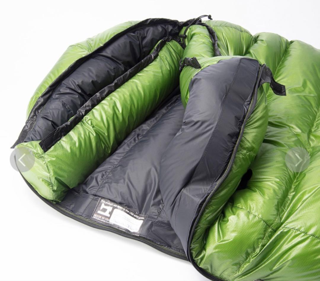 ウエスタンマウンテニアリング バーサライト グリーン ダウンシュラフ 60サイズ