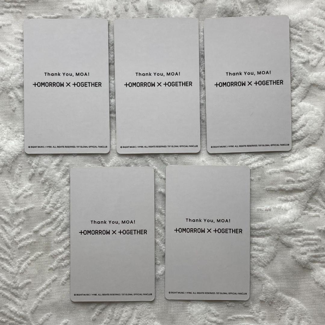 2021 TXT アンケート FC 会員限定 トレカ全員5枚