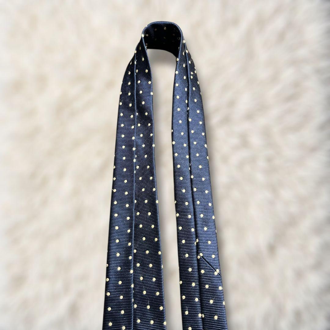 【美品✨】現行 シャネル ドット柄 ココマーク 黒チェーン 濃紺薄黄 ジャガード