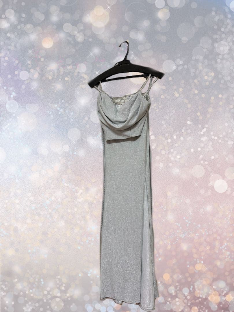 ジュエルズ キャミソールラメセットアップロングドレス