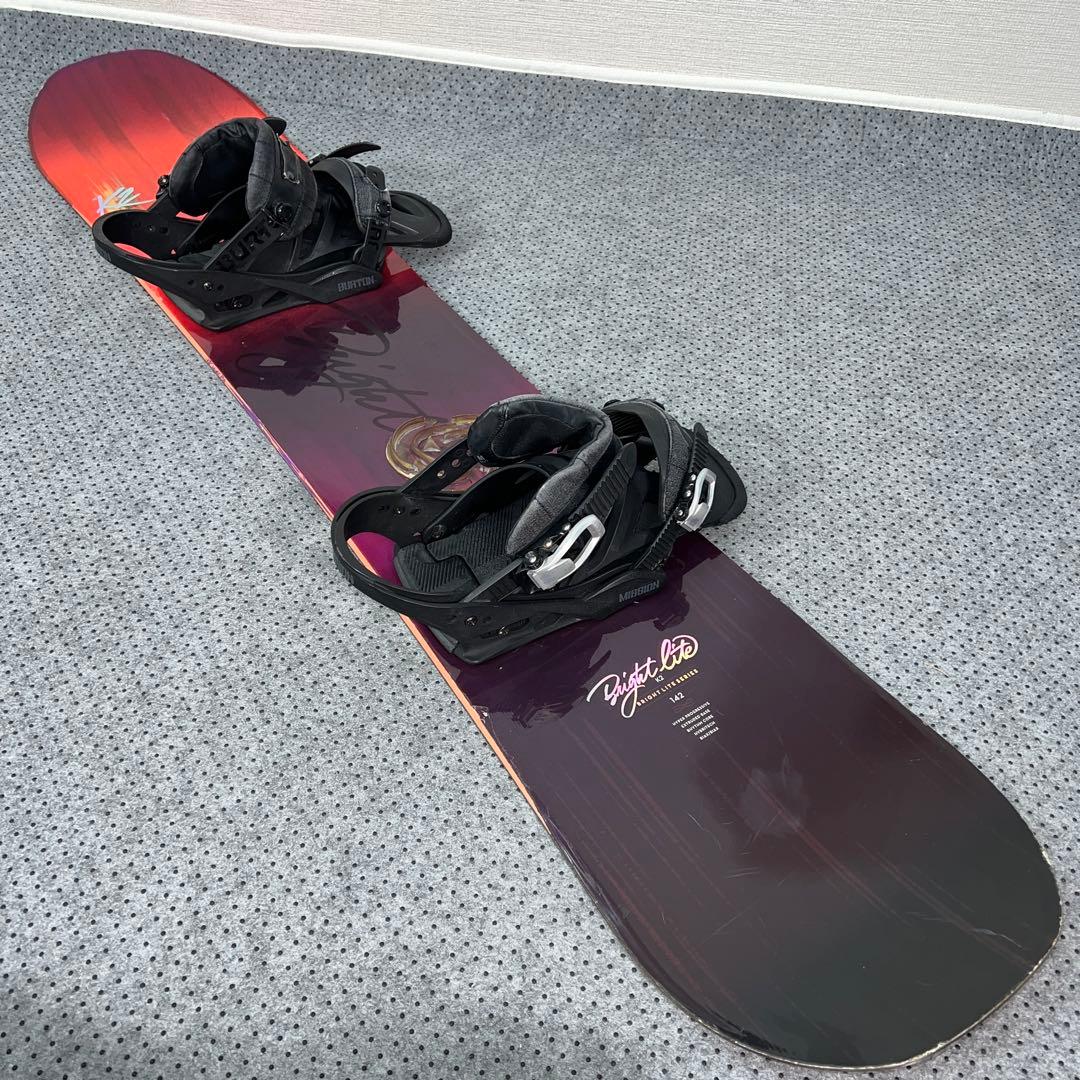 7-８回使用 142cm K2 BRIGHT LITE×BURTON サイズM