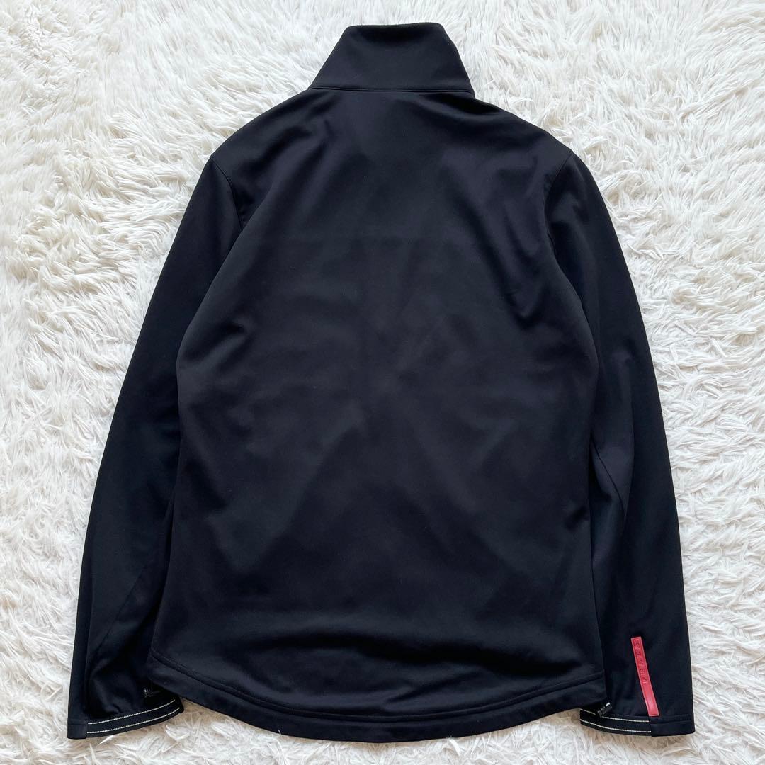 美品 00s Lサイズ PRADA トラックジャケット ストレッチ ラバーロゴ