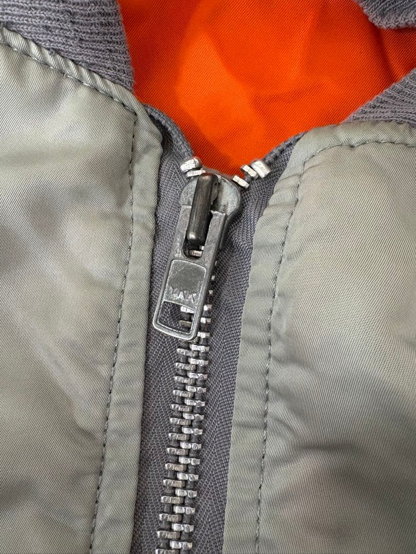 80sアルファ MA-1フライト ジャケット USA製シルバー