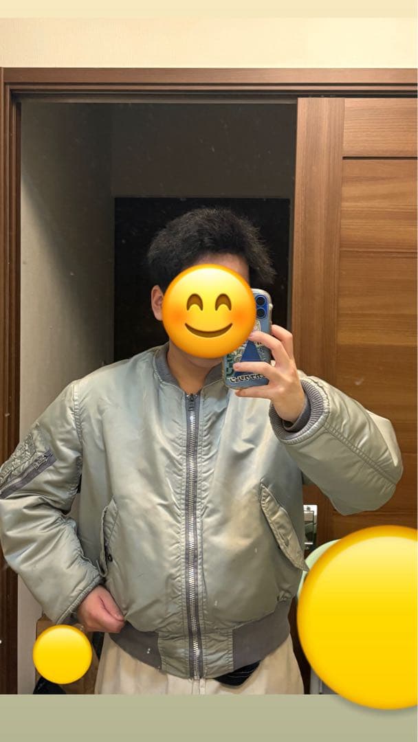 80sアルファ MA-1フライト ジャケット USA製シルバー