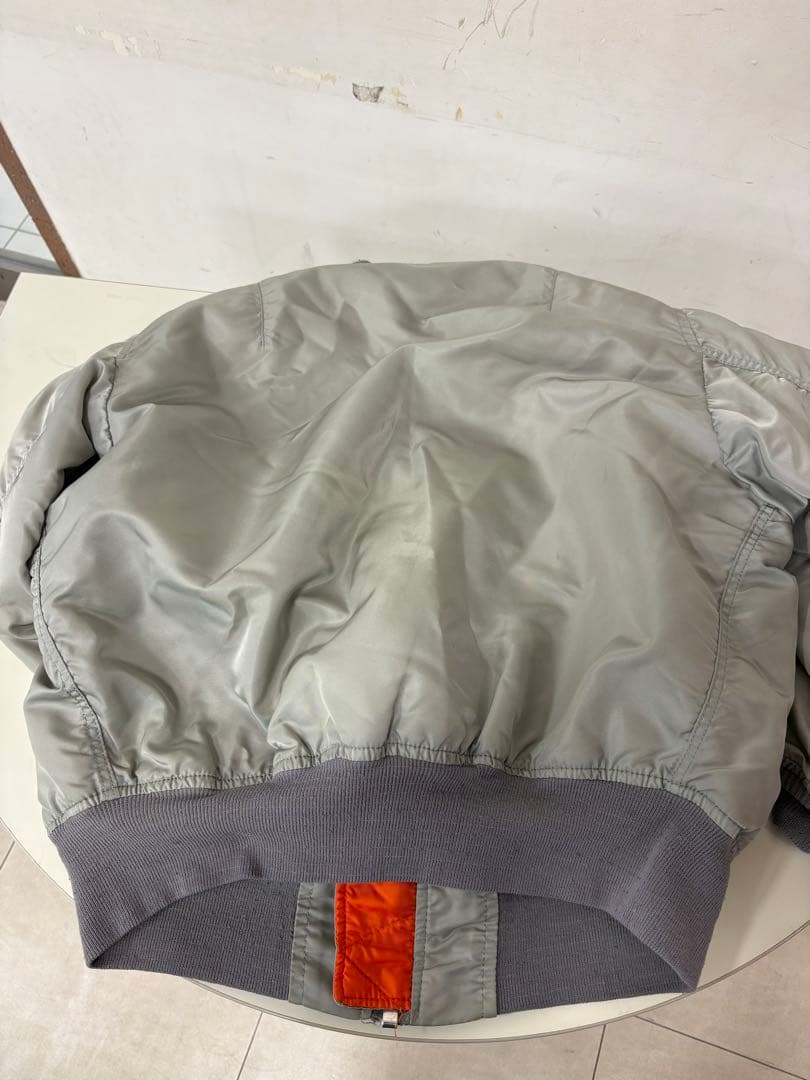 80sアルファ MA-1フライト ジャケット USA製シルバー