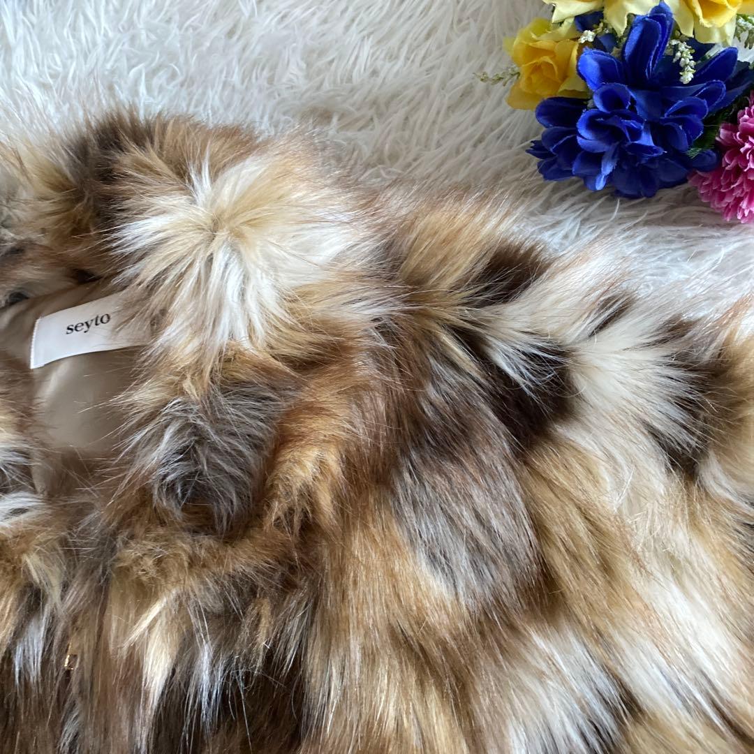 もののけseyto パッチワークフェイクファージャケット　2