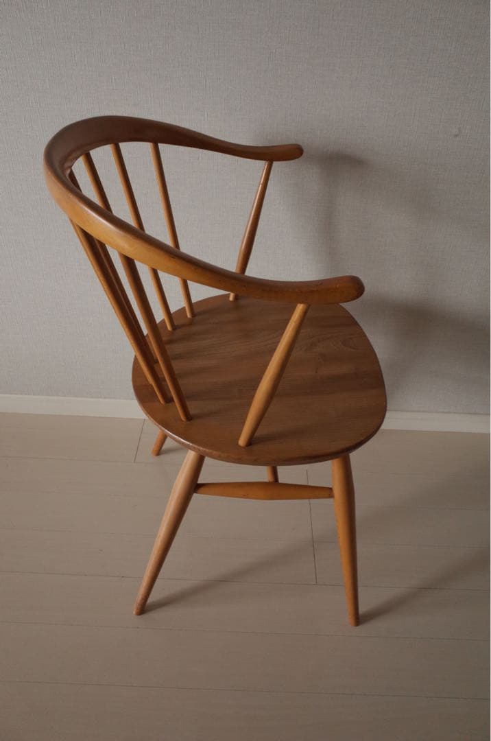 アーコールERCOLスモーカーズチェア/カウホーンチェア/英国アンティークチェア