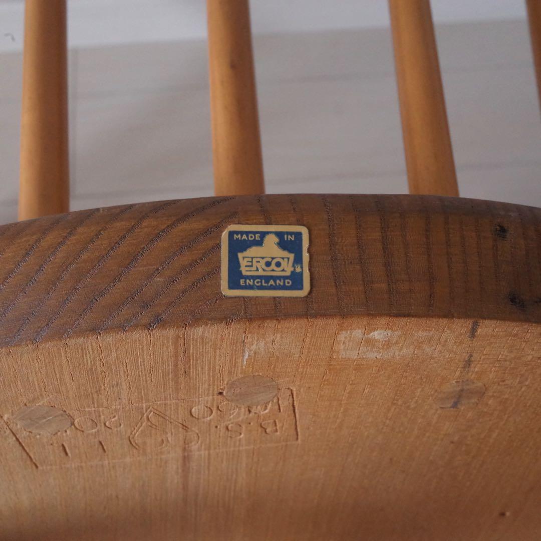 アーコールERCOLスモーカーズチェア/カウホーンチェア/英国アンティークチェア