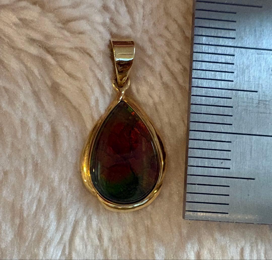 14金 14K アンモライト ペンダントトップ