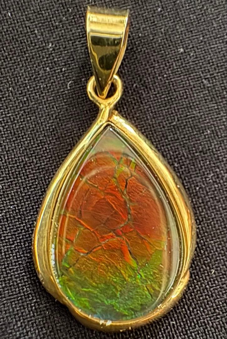 14金 14K アンモライト ペンダントトップ