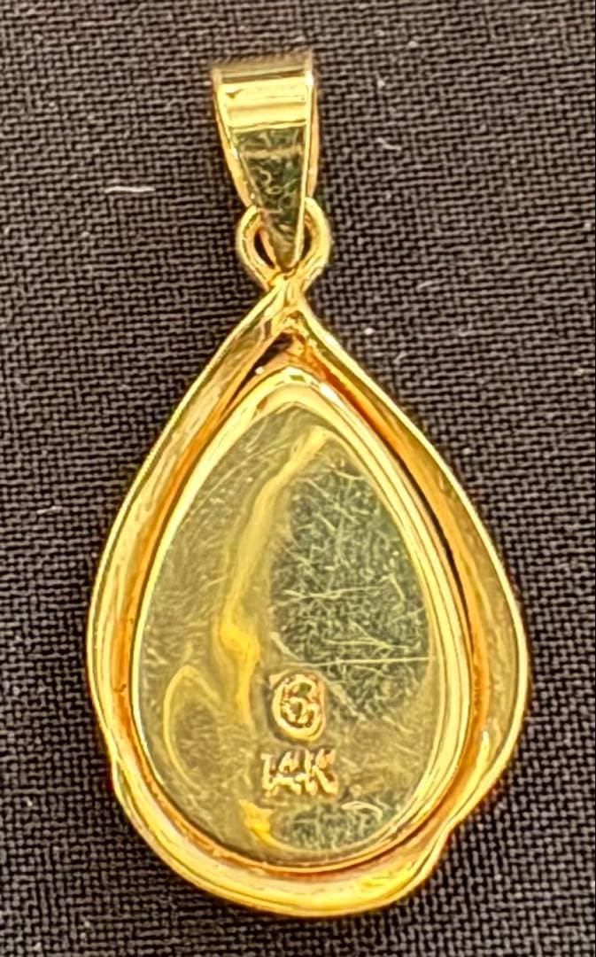 14金 14K アンモライト ペンダントトップ