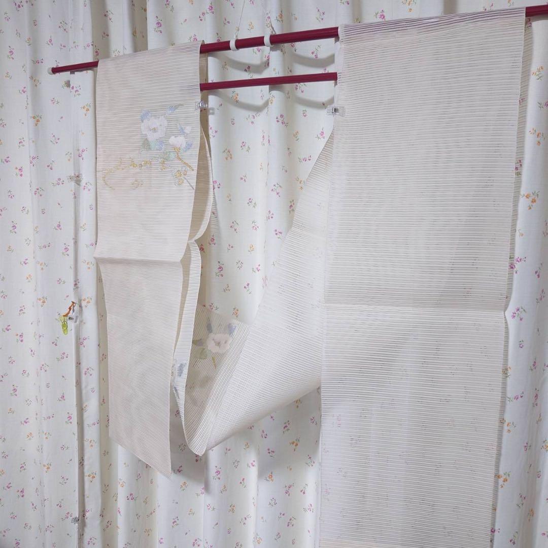 正絹　麻混合　羅　名古屋帯　夏帯　フ5-9の夏帯の6