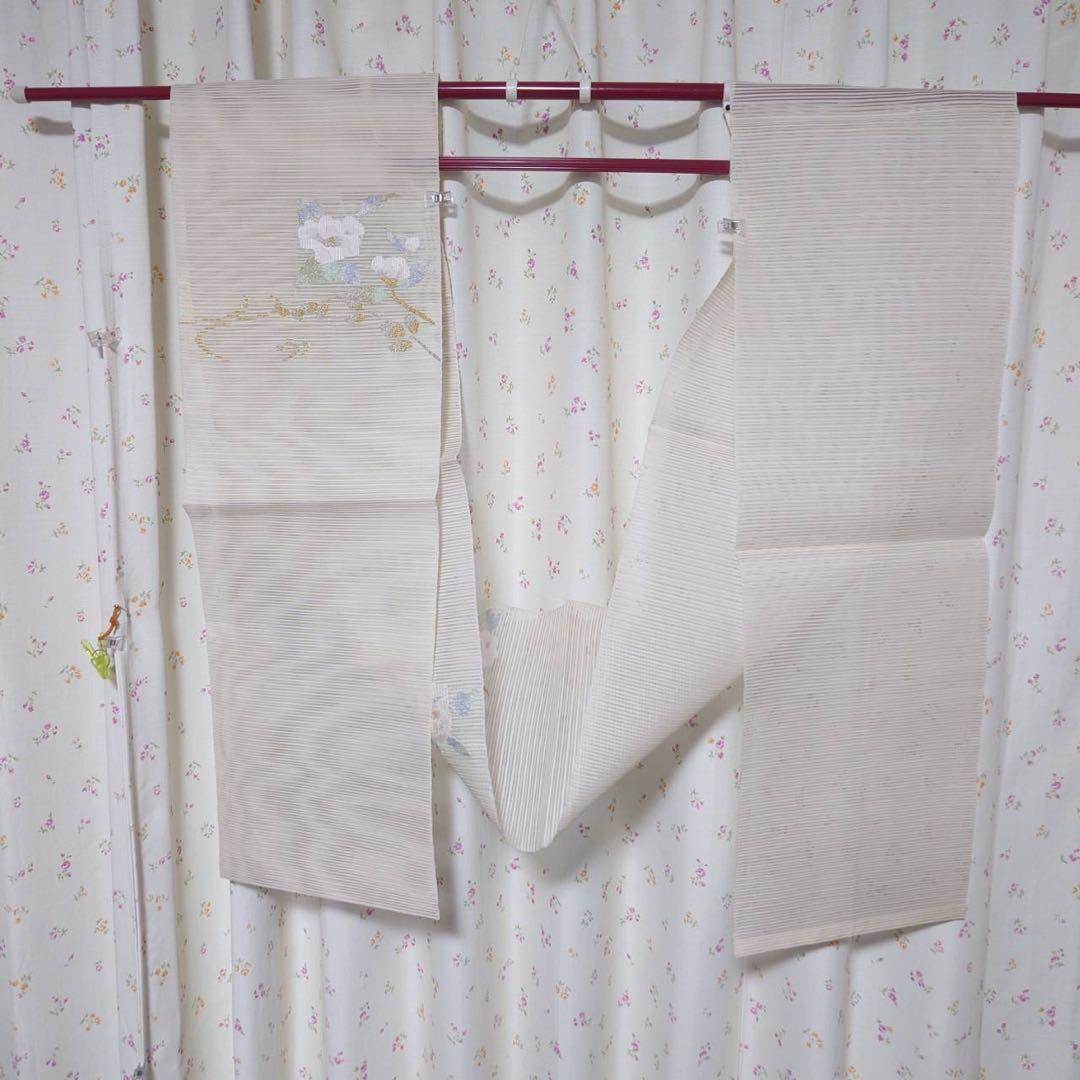 正絹　麻混合　羅　名古屋帯　夏帯　フ5-9の夏帯の6