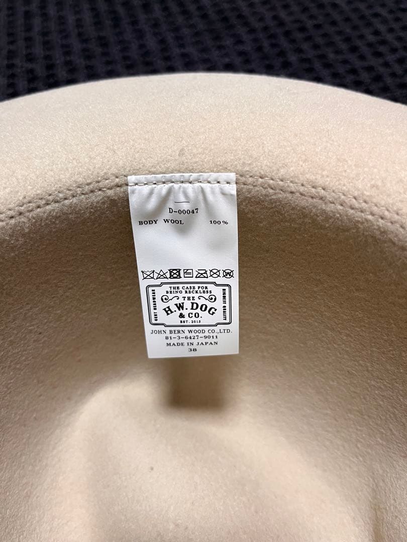 H.W.DOG&co TRAVELERS HATトラベラーズハットフェルトハット