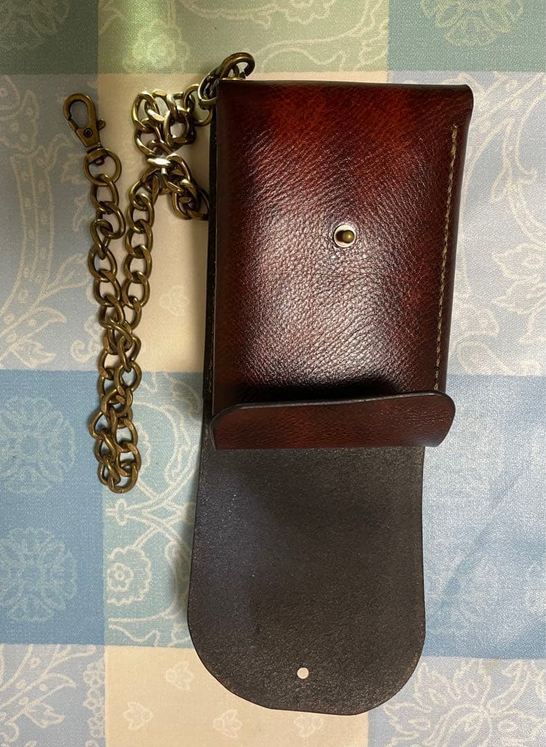 バイカーズウォレット　ウォレットチェーン付　本革　ハンドメイド