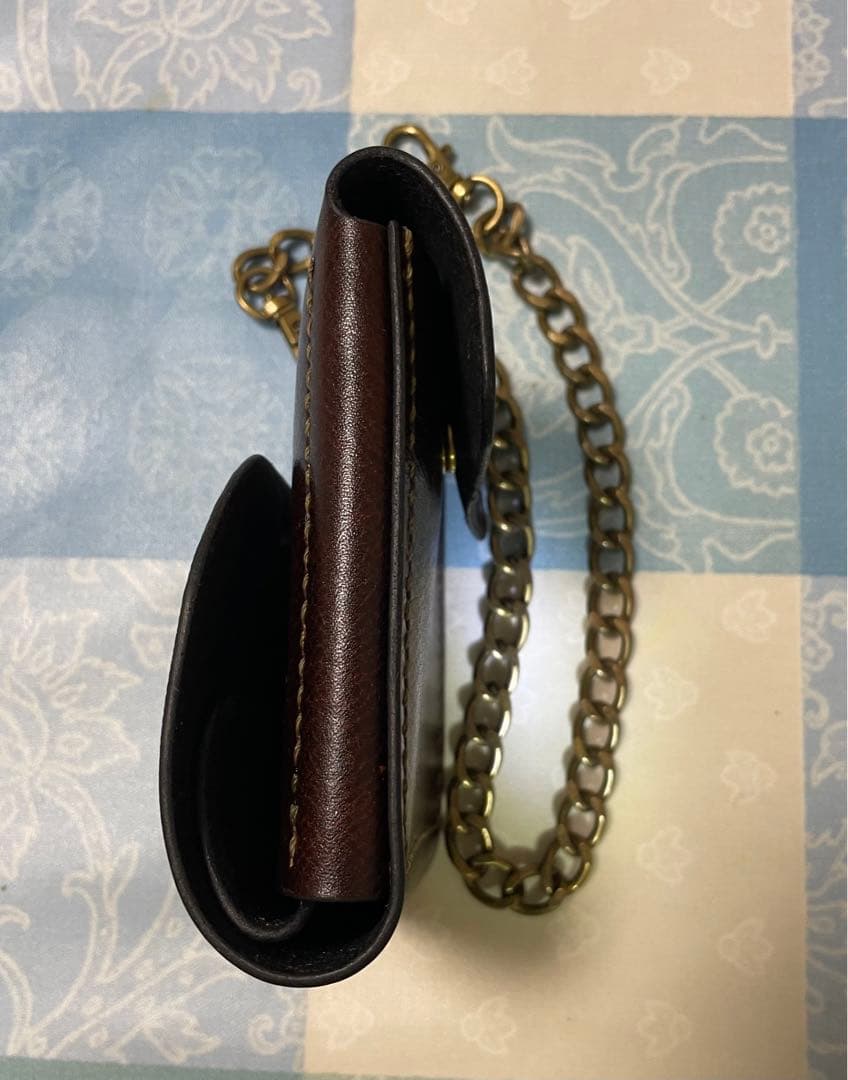バイカーズウォレット　ウォレットチェーン付　本革　ハンドメイド
