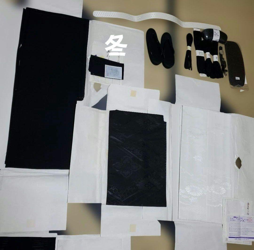 喪服 着物 女　 夏　冬 　セット　京都　ちりめん　清水　正絹　さが美