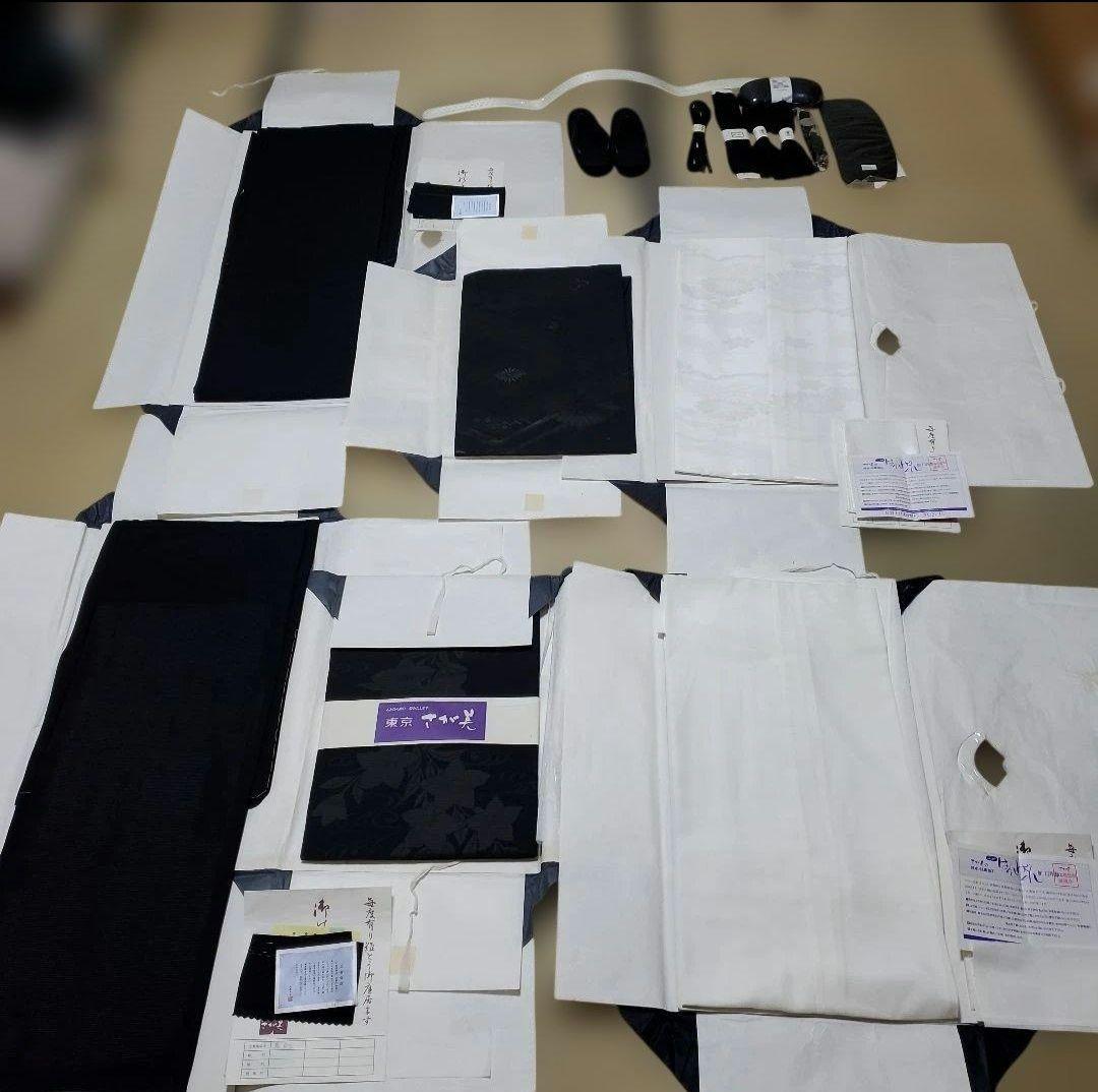 喪服 着物 女　 夏　冬 　セット　京都　ちりめん　清水　正絹　さが美