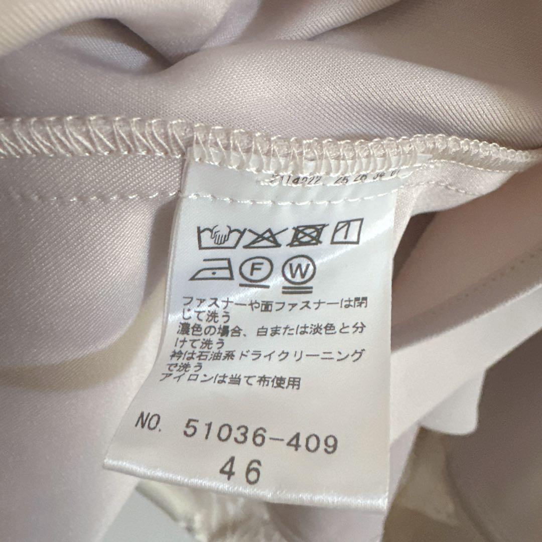 美品 大きいサイズ ローズティアラ 2way 襟レース フリルチュニック ワンピ