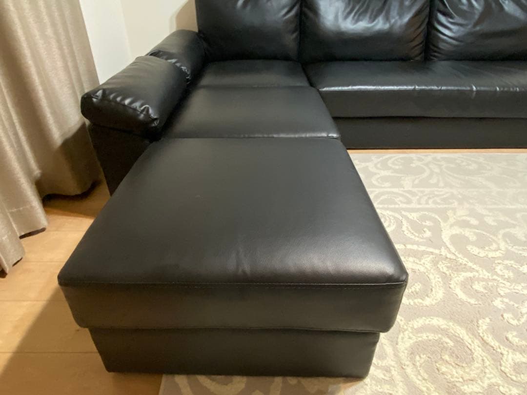 【引取限定】4～5人掛けコーナーソファ クッション・足付き 定価約7.5万/込