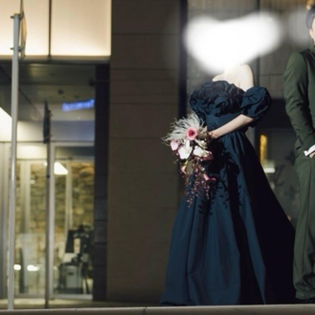 ささ⭐︎美品DRESS PRODUCTION W266ネイビードレス