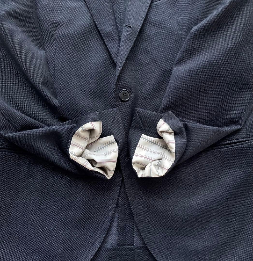 【極美品・未使用級】 LARDINI ラルディーニ スーツ 近年ロゴ 48