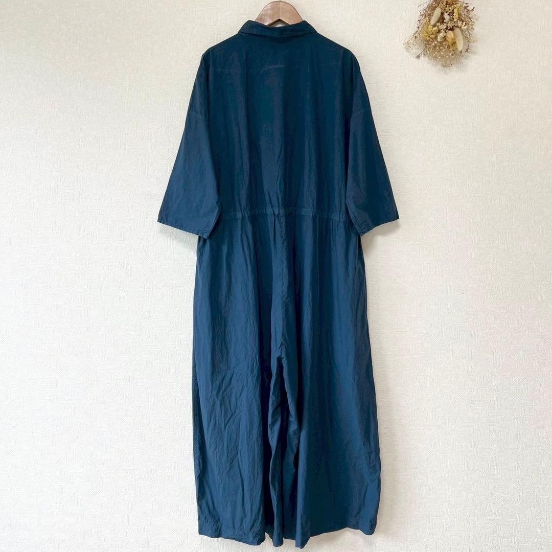 album di famiglia コットンジャンプスーツ オールインワン 紺