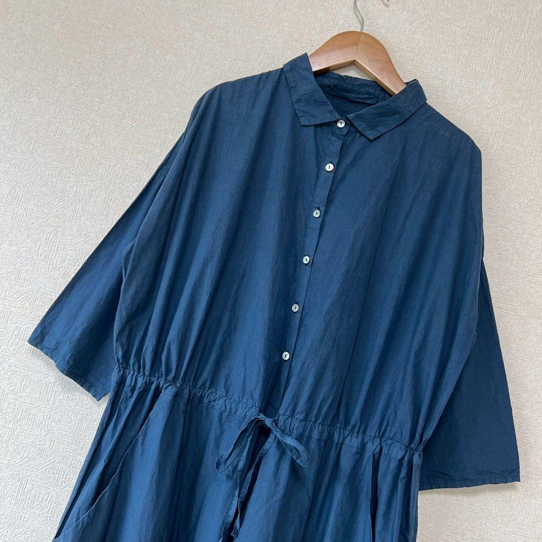 album di famiglia コットンジャンプスーツ オールインワン 紺