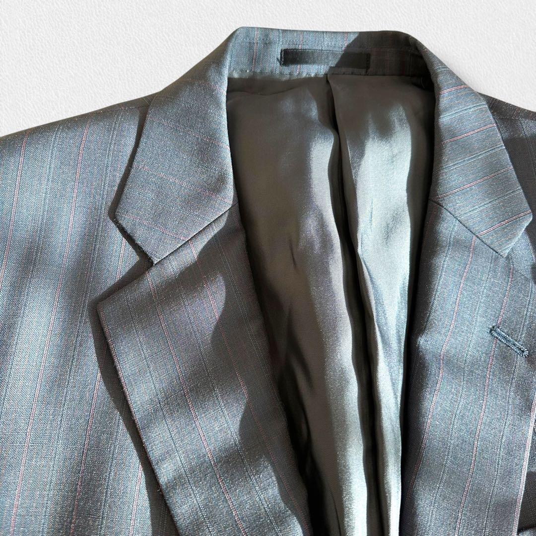 Burberrys 旧ロゴ モヘヤ スーツ ネイビー ストライプ AB6 セット