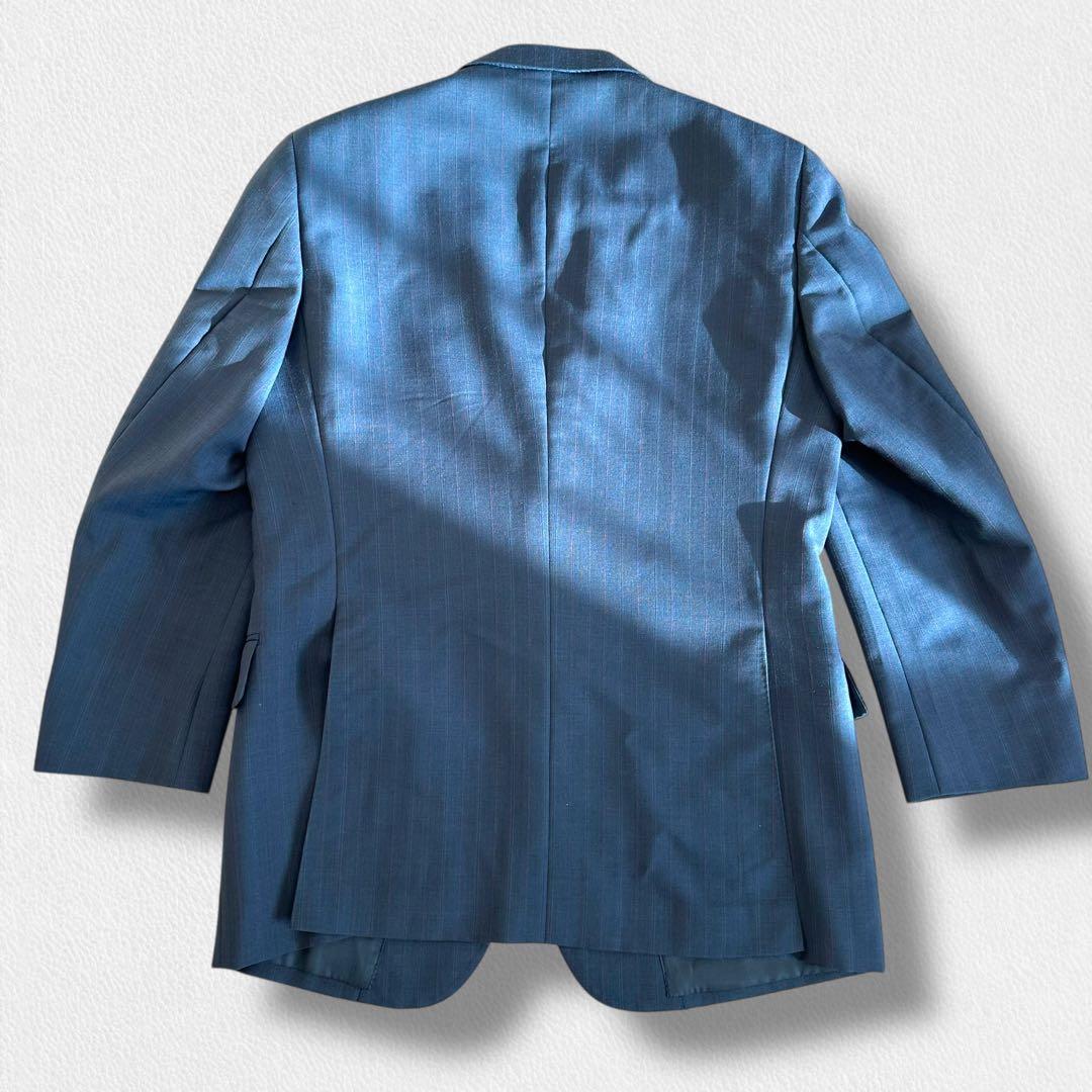 Burberrys 旧ロゴ モヘヤ スーツ ネイビー ストライプ AB6 セット