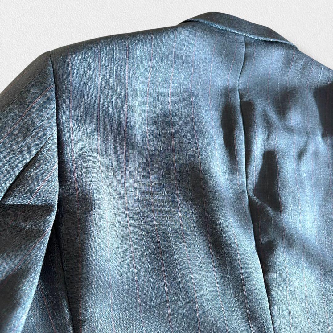 Burberrys 旧ロゴ モヘヤ スーツ ネイビー ストライプ AB6 セット