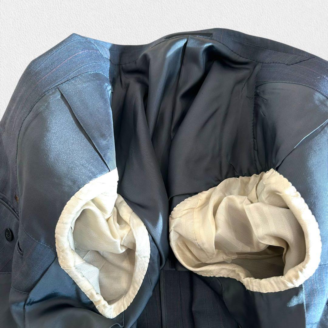 Burberrys 旧ロゴ モヘヤ スーツ ネイビー ストライプ AB6 セット