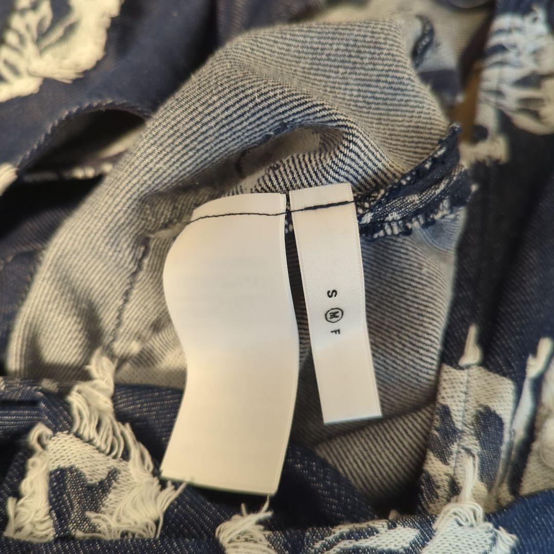 ワンピース FLOWER CUT JACQUARD DENIM DRESS/AMERI