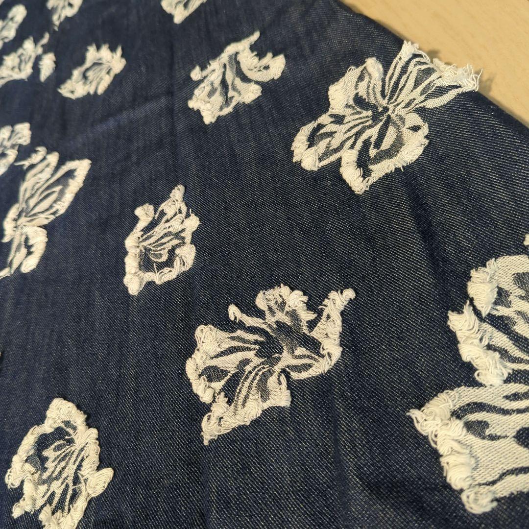 ワンピース FLOWER CUT JACQUARD DENIM DRESS/AMERI