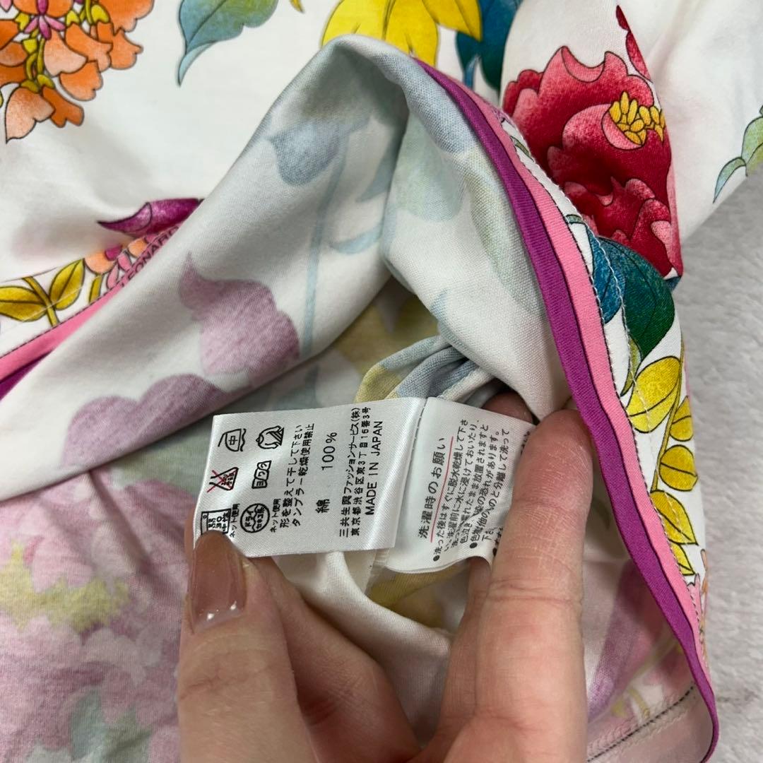 K433 新品未使用 L レオナール コットン100% カットソー レディース