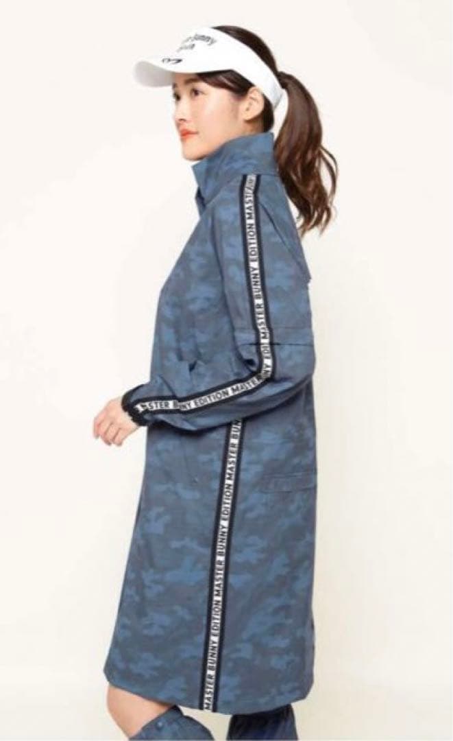 ◼️マスターバニー　レインコート　半袖　長袖レインウェア 迷彩 完売品 M ブルー